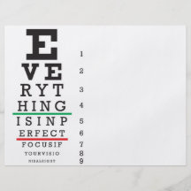 Optometry Eye Chart Illustration Personalised Flyer