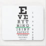 Optometry Eye Chart Illustration Mouse Pad