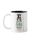 Optometry Eye Chart Illustration Coffee Mug