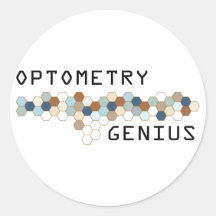 Optometry Genius Round Sticker