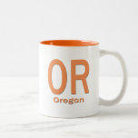OR Oregon plain orange Coffee Mug