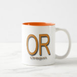 OR Oregon wood Mugs