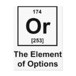 Or, The Element of Options Postcards