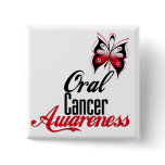 Oral Cancer Awareness Butterfly buttons