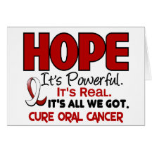 Oral Cancer HOPE 1 Greeting Card