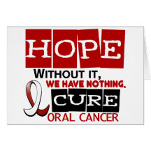 Oral Cancer HOPE 2 Greeting Card