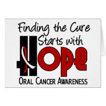 Oral Cancer HOPE 4 Greeting Cards