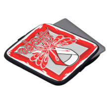 Oral Cancer Hope Butterfly Portrait Laptop Sleeves