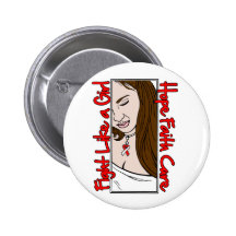 Oral Cancer Hope Fight Like A Girl Button