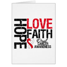 Oral Cancer Hope Love Faith Card