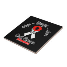Oral Cancer  Hope Strength Love Tile