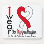 Oral Cancer I Wear Ribbon For My Granddaughter Mousemat