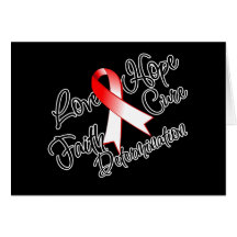 Oral Cancer Love Hope Determination Greeting Card
