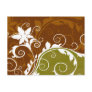 Orange Abstract Flower Postcard