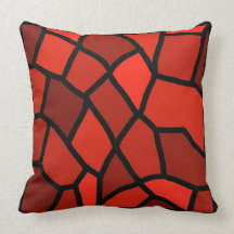 Orange Abstract Stained Glass Pillow