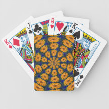 Orange African Daisy Bicycle® Playing Cards