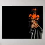 Orange and Black by Paula Horn posters