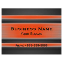 Orange and Black Metal Look Business Promo