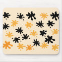 Orange And Black Splat Attack Mousepad