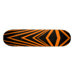 ORANGE AND BLACK TRIBAL PATTERN SKATEBOARD