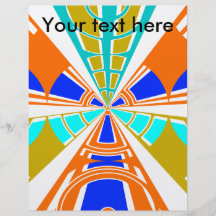 Orange and blue rectangle design personalised flyer