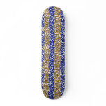 Orange and blue string doodle design custom skate board