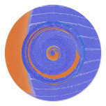 Orange and Blue Vortex S Sticker