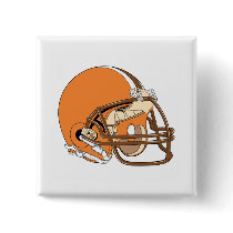 Orange and brown football helmet