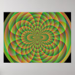 Orange and Green Abstract Poster posters