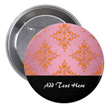 Orange and PInk Damask Pattern