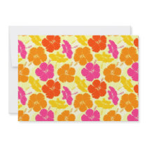 Orange and Pink Hibiscus Pattern