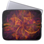 Orange And Purple Fractal Swirl Laptop Computer Sleeves