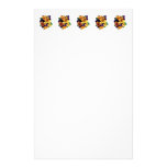 Orange and Purple Pansies Stationery