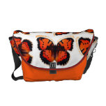 Orange and Red Butterfly Messenger Bag messenger bags
