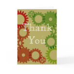 Orange and red gear background, ThankYou cards