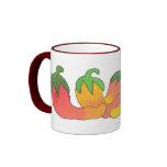 Orange and Red Peppers mugs