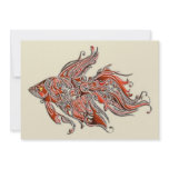 Orange and Rust Swirly Fantail Goldfish Custom Announcement