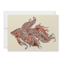 Orange and Rust Swirly Fantail Goldfish