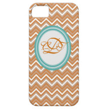 Orange and Teal Chevron Iphone Case Mate case iPhone 5 Cover