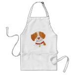 Orange and White Brittany aprons