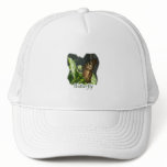 Orange and White Butterfly with text Photograph hats