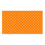 Orange and White Polka Dots Business Card Templates