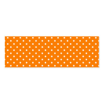 Orange and White Polka Dots Business Card Template