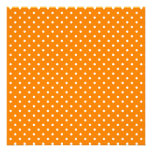 Orange and White Polka Dots Personalized Invites