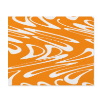 Orange and White Retro Pattern. Custom Flyer