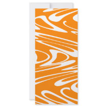 Orange and White Retro Pattern. Personalized Rack Card