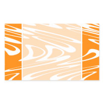 Orange and White Retro Pattern. Rectangle Sticker