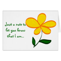 Orange and Yellow Flower Card cards