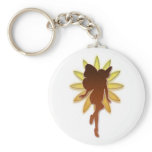 Orange and Yellow Flower Fairy Silouette keychains