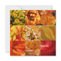 Orange and yellow Flowers Custom Invites